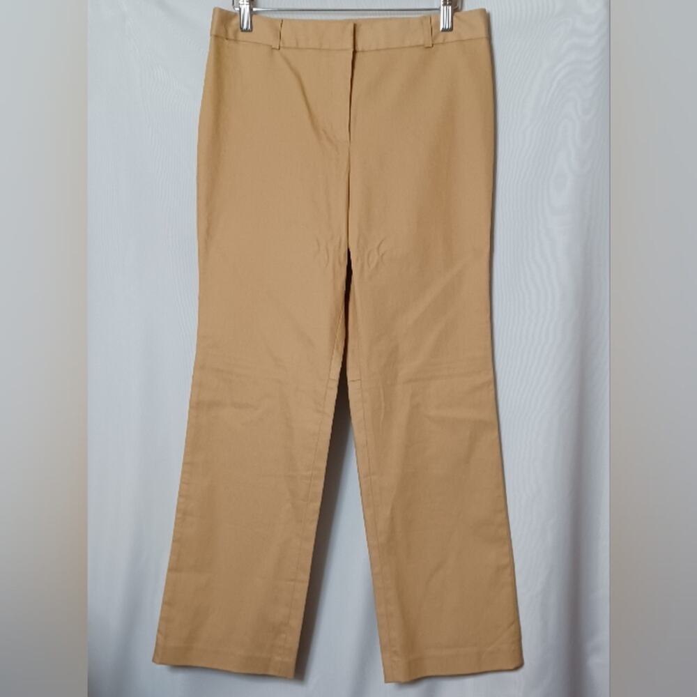 How & Wen Women's Tan Straight Leg Pants. Size 8